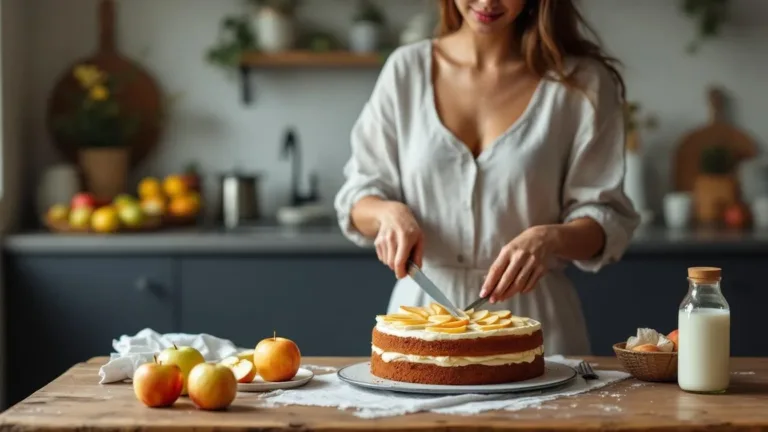 I made this quick apple cake using oil and yogurt, and it was a game-changer